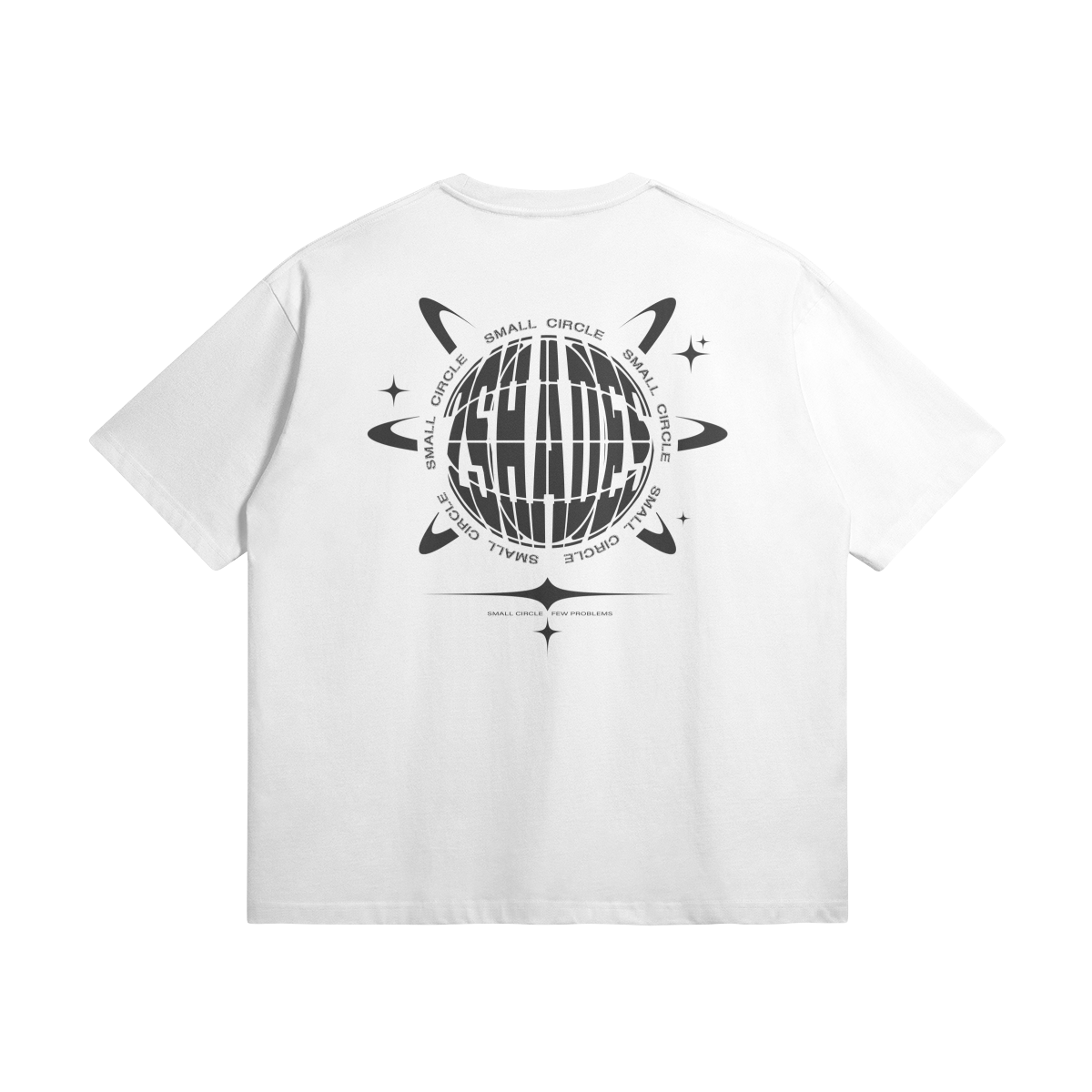 305G Oversized Tee | "Small Circle" (White)