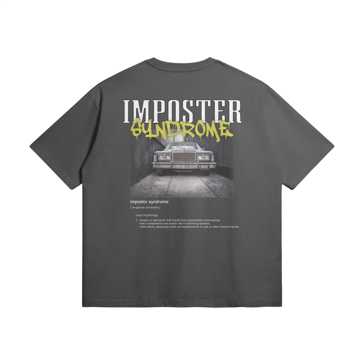 305G Oversized Tee | "Imposter Syndrome" (Carbon Grey)