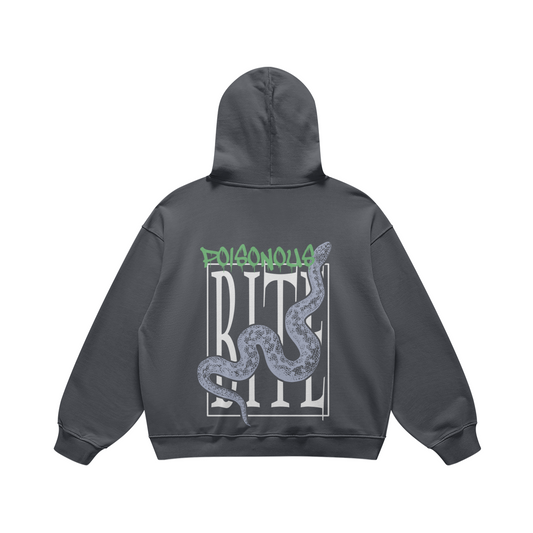 440G Oversized Hoodie | "Poisonous Bite" (Carbon Grey)