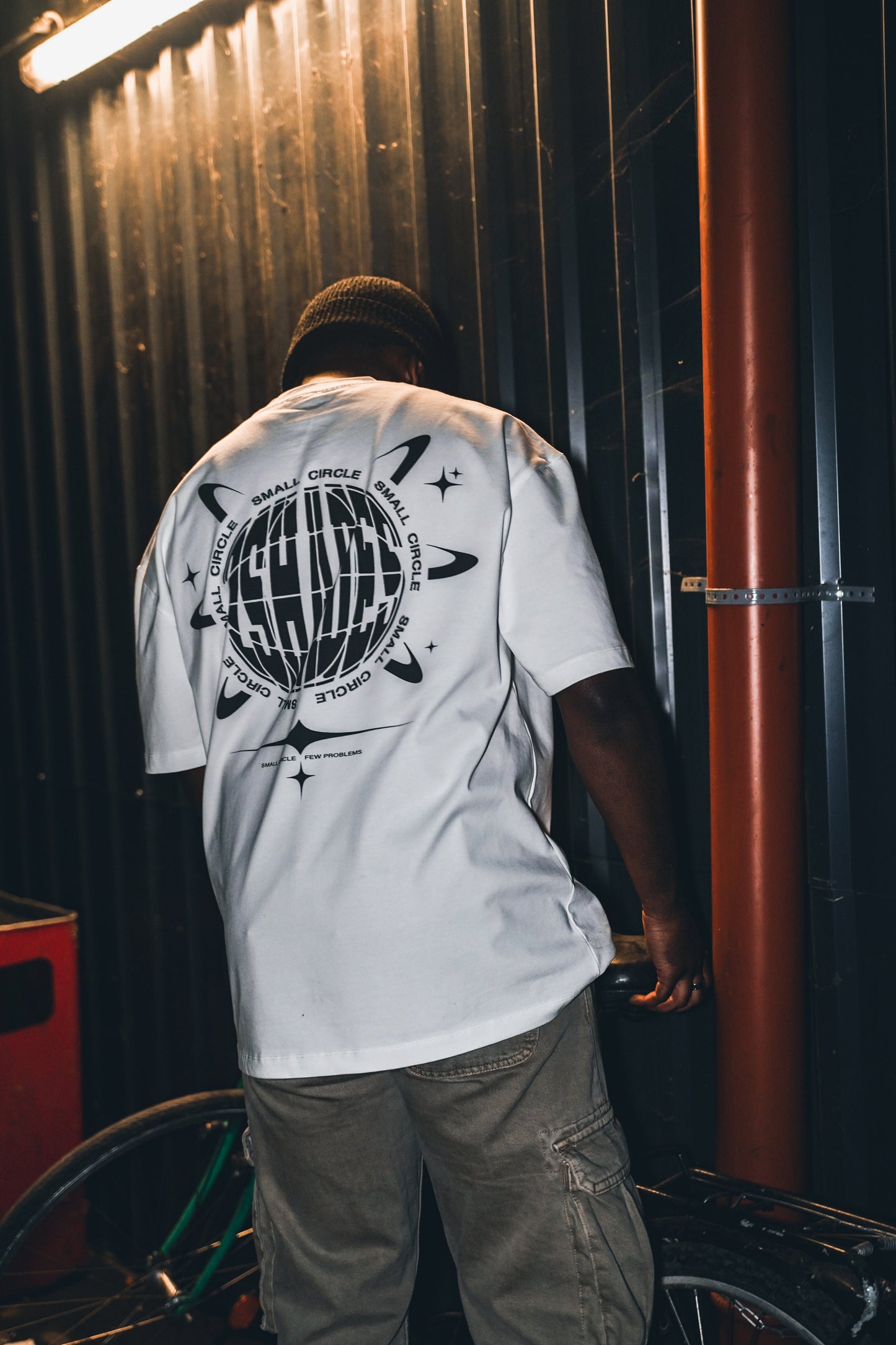 305G Oversized Tee | "Small Circle" (White)