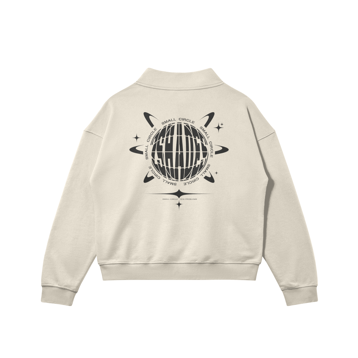 Oversized Half-Zip | "Small Circle" (Rice Apricot)