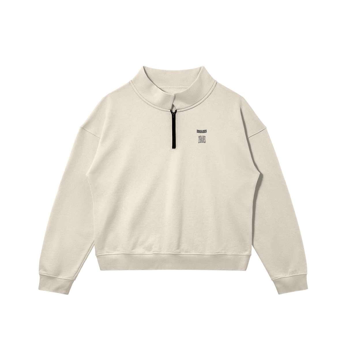 Oversized Half-Zip | "Small Circle" (Rice Apricot)